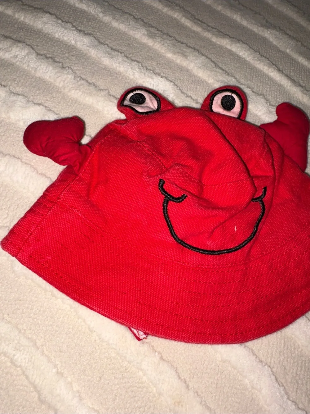 Red Kids Crab Bucket Hat - Cute Sun Hat